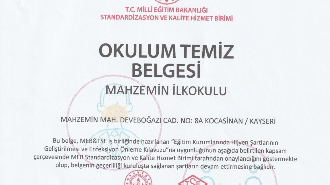 ''TSE OKULUM TEMİZ BELGESİ'' ALDIK